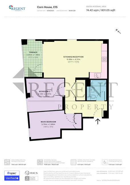 倫敦租房Corn House 2 bed flat