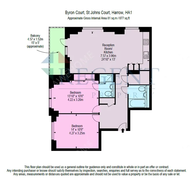 倫敦租房Byron Court 2 bed flat