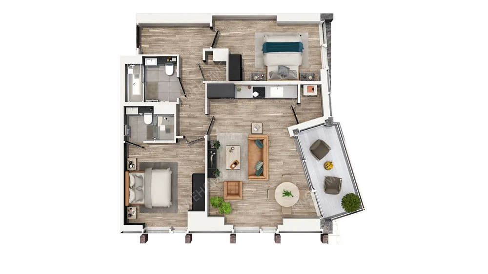 倫敦租房Icon Tower 2 bed flat