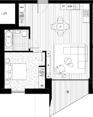 倫敦租房Carrick House 1 bed flat