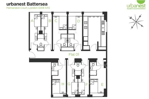 伦敦民宿租房[民宿]Urbanest Battersea