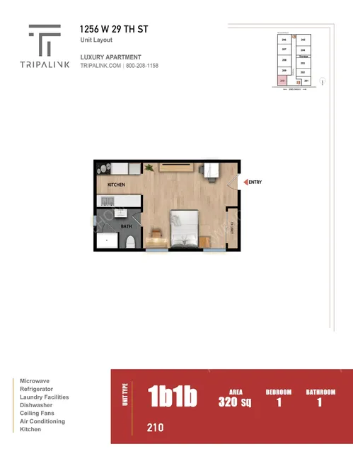 LosAngelesSingle Apartment Rentals[Single Apartment]1256 W 29th St