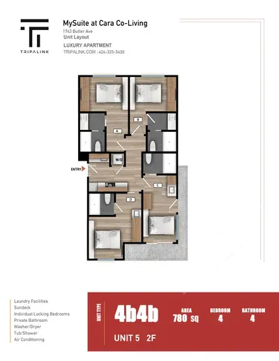 LosAngelesSingle Apartment Rentals[Single Apartment]MySuite at Cara Co-Living