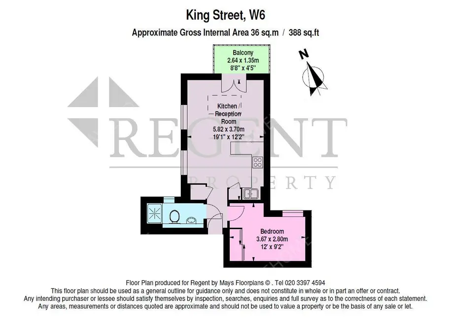 倫敦租房King Street 1 bed flat