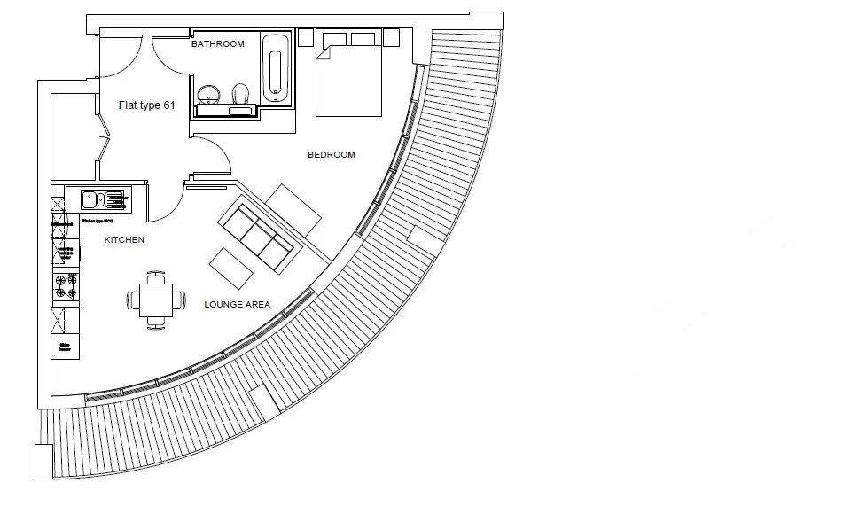 伦敦租房Trinity Tower 1 bed flat