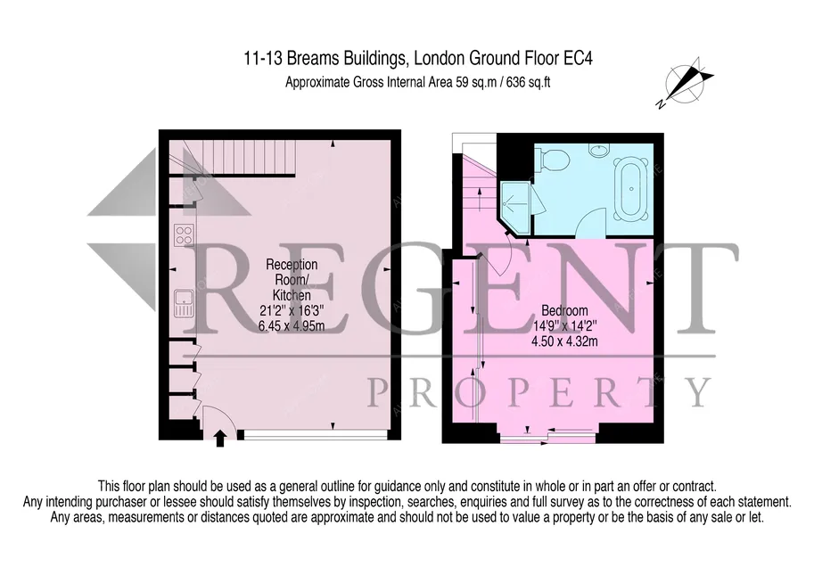 倫敦租房Breams Buildings 1 bed flat