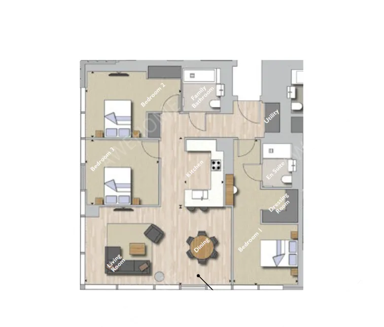 倫敦租房Hampton Tower 3 bed flat