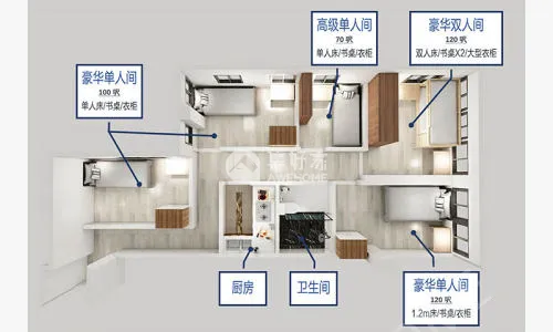 香港租房佐敦联德大厦学生公寓（女生）