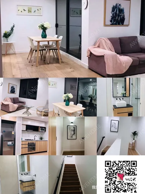 MelboruneBNB Rentals[BNB]Room for rent in a duplex apartment near墨大 (Monash University).