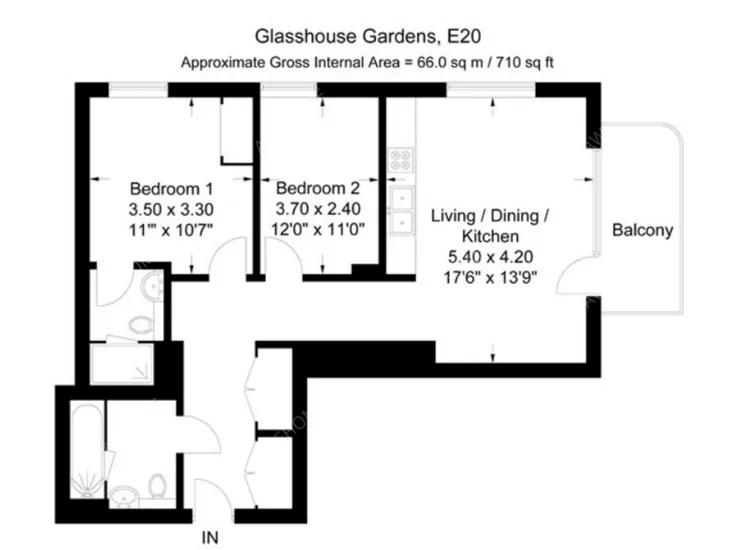 伦敦租房Glasshouse Gardens