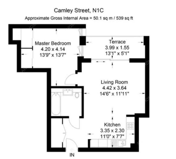 伦敦短租房租房[短租房]Camley Street