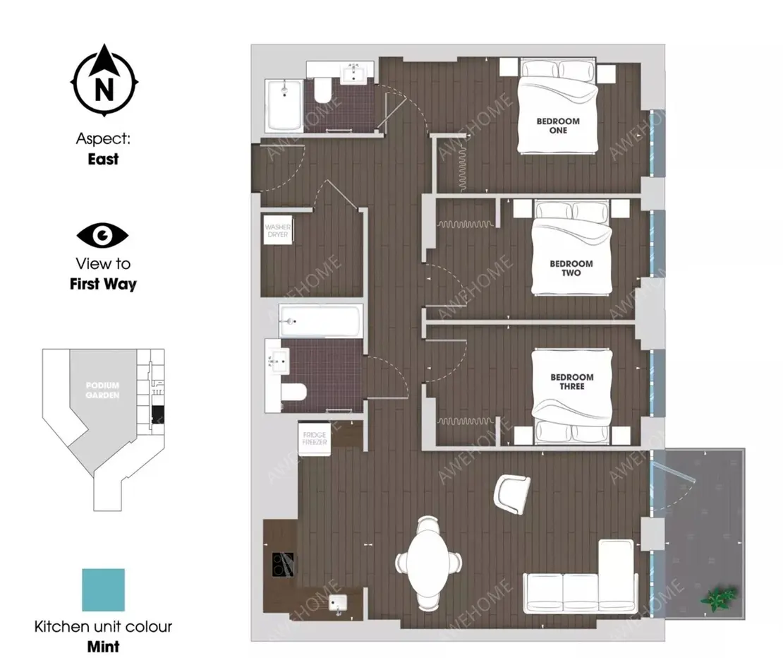 伦敦短租房租房[短租房]Atlantic Crescent