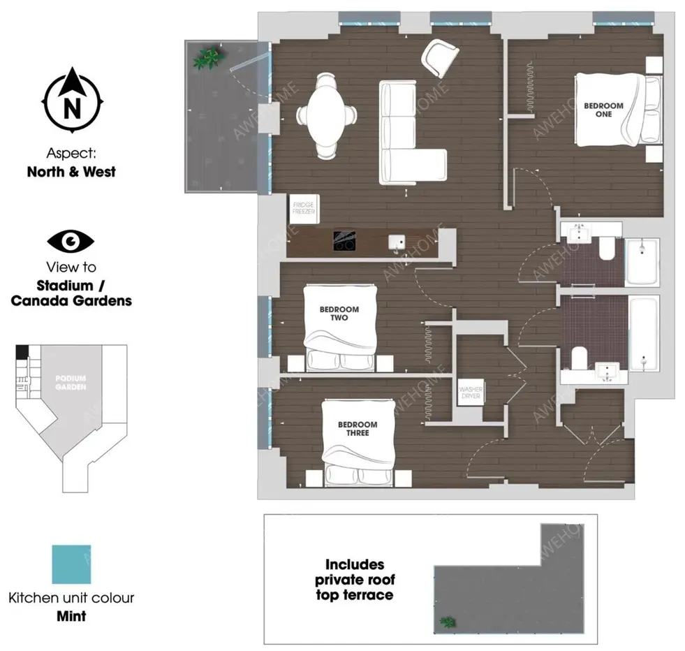 LondonSingle Apartment Rentals[Single Apartment]Atlantic Crescent