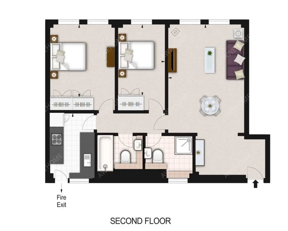 伦敦单身公寓租房[单身公寓]Fulham Road