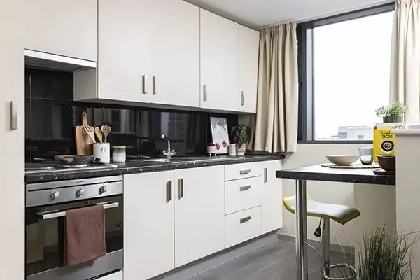 London student apartment, 25 minutes direct to UCL, with oversized floor-to-ceiling windows.