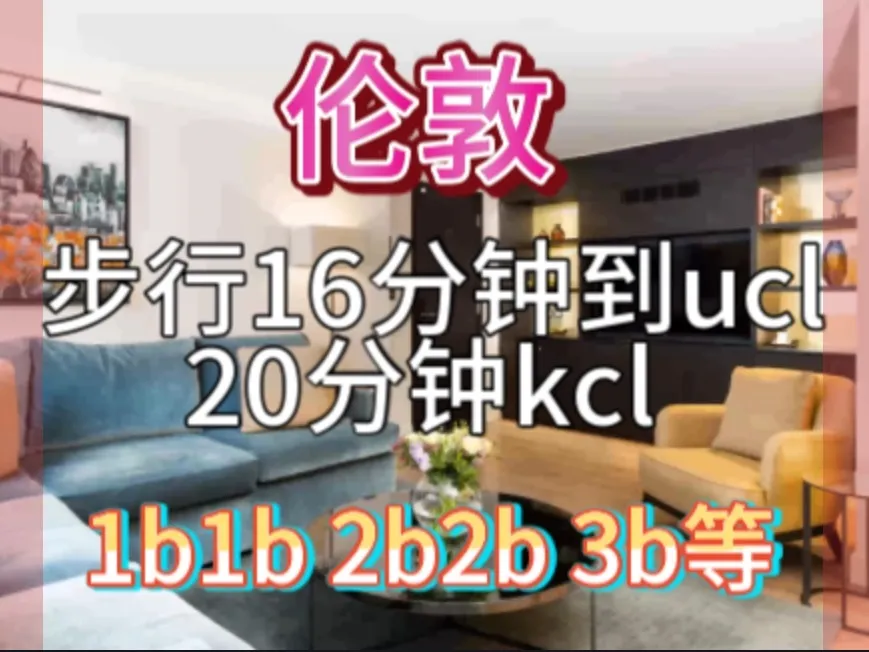 伦敦｜圣马丁，步行ucl的2b2b，大面积精装