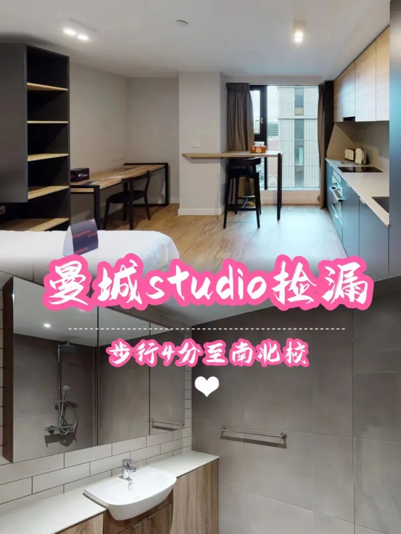 曼大南北校区4分钟步行捡漏studio