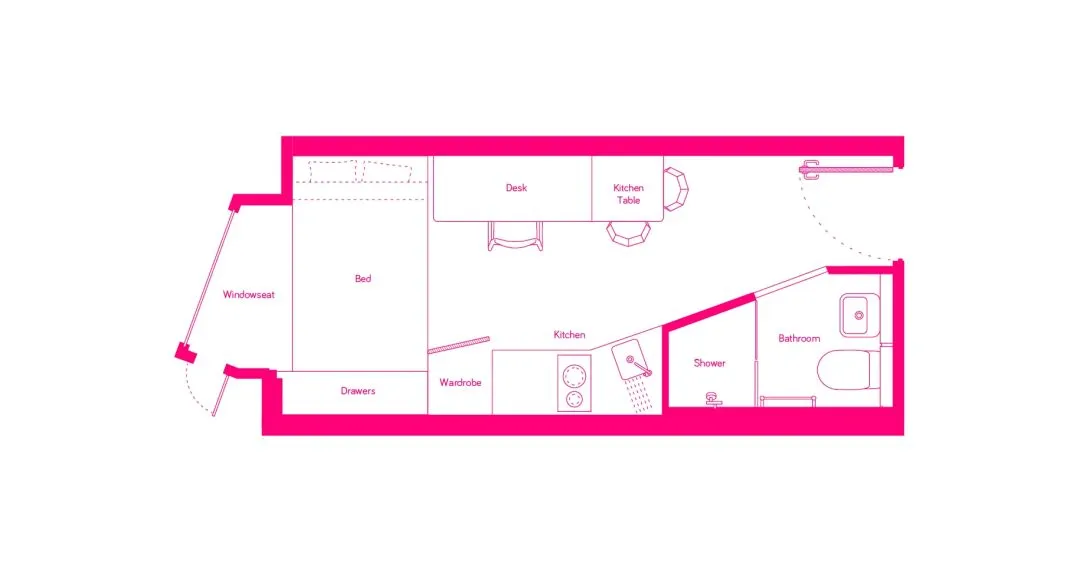 🥺媽咪，我想住這個ucl的studio，嗚嗚嗚.