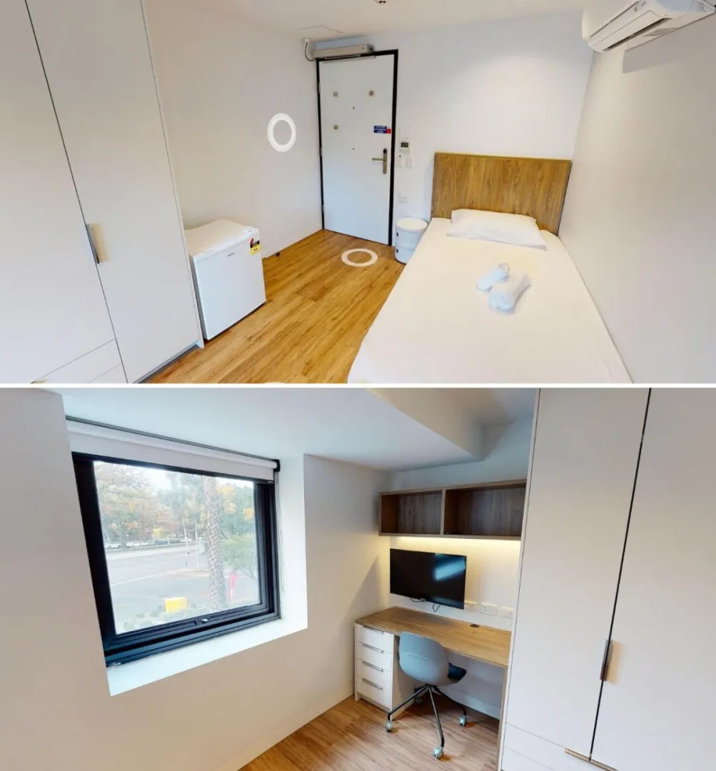 墨尔本380住单人卧室，有空调有冰箱