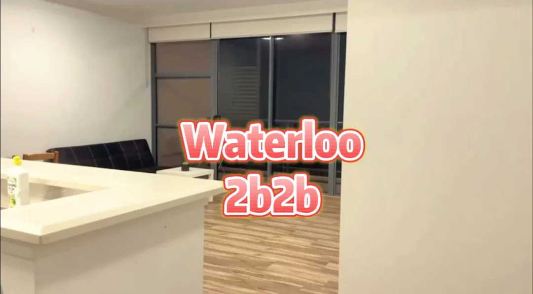 Waterloo带中央空调的2b2b，落地窗采光很好