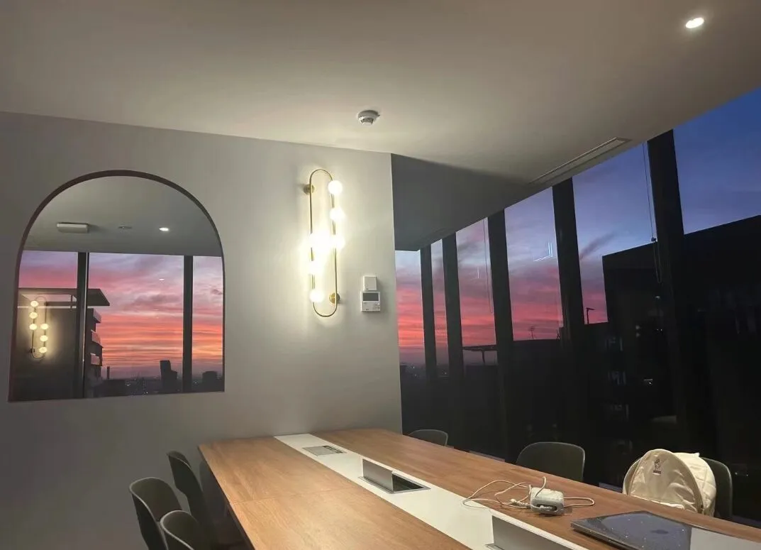 每天都能在公寓自習室看到夕陽，好治癒💗