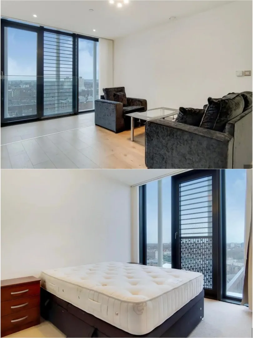 This 1b in London Stratford with a super large floor-to-ceiling window is amazing! ❗️