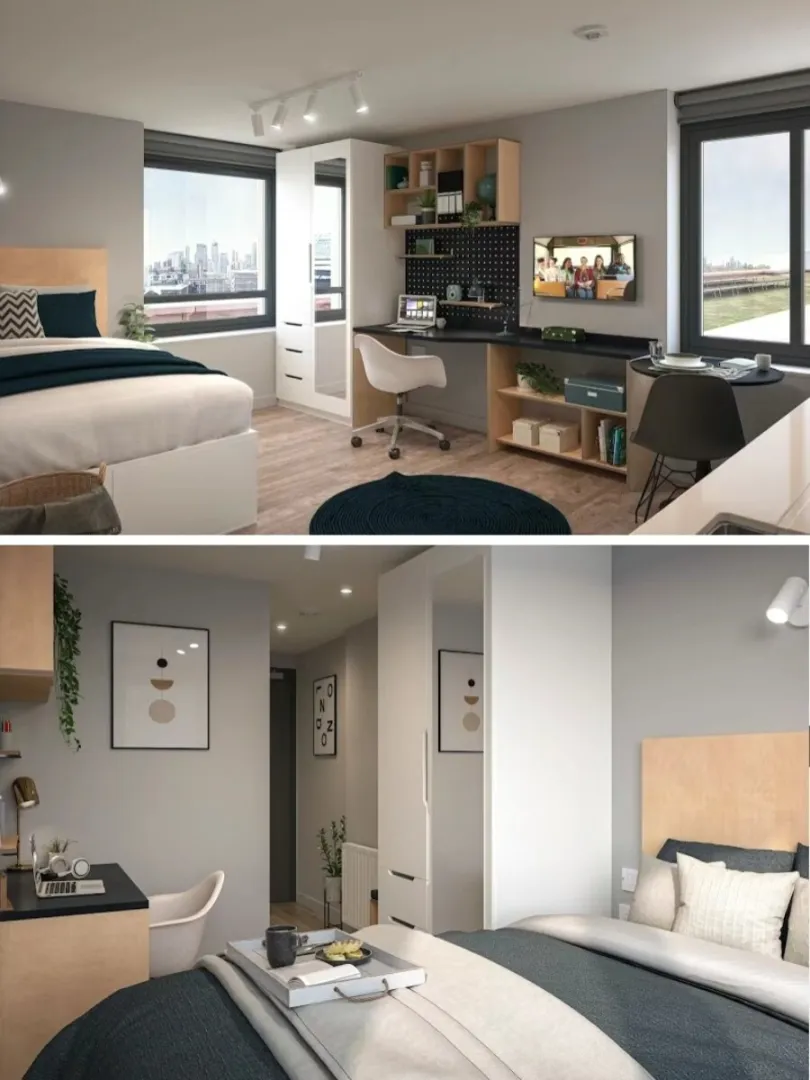 Studio apartments in London with an average price of £300+ per person, including furniture and direct access to UCL campus.