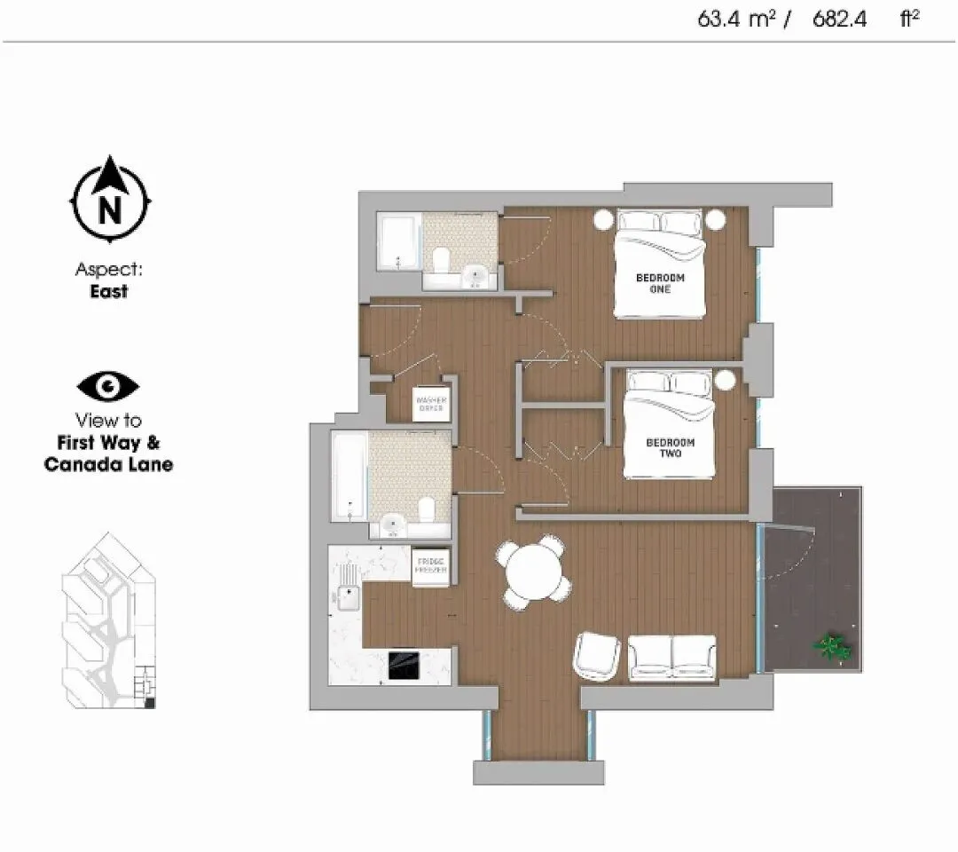 The 2B2B layout in London is really good!