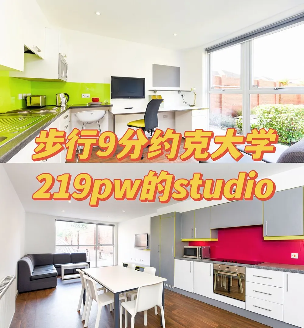 219pw的studio，步行9分约克大学~