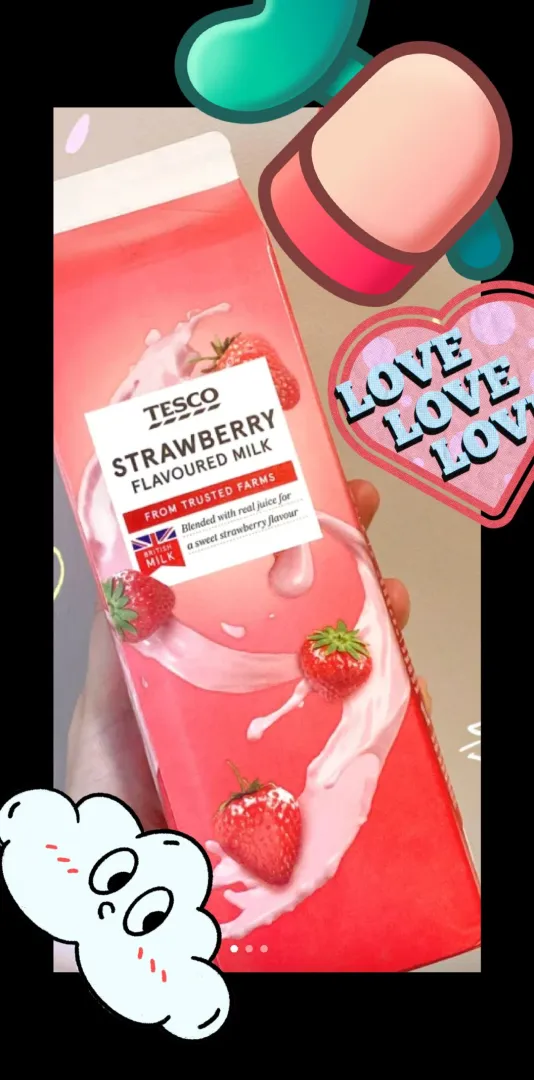 英国tesco独家！强烈安利这个🍓草莓牛奶