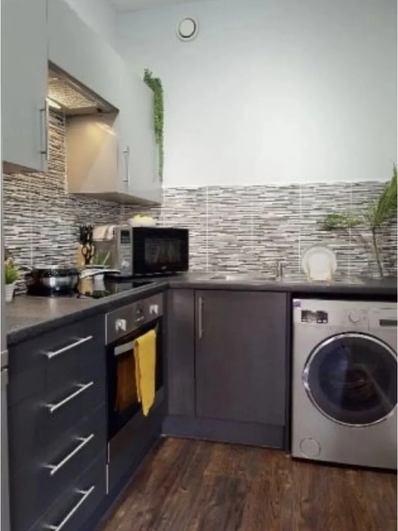 Manchester 1B with washing machine, refrigerator, microwave! Available for short-term rental!