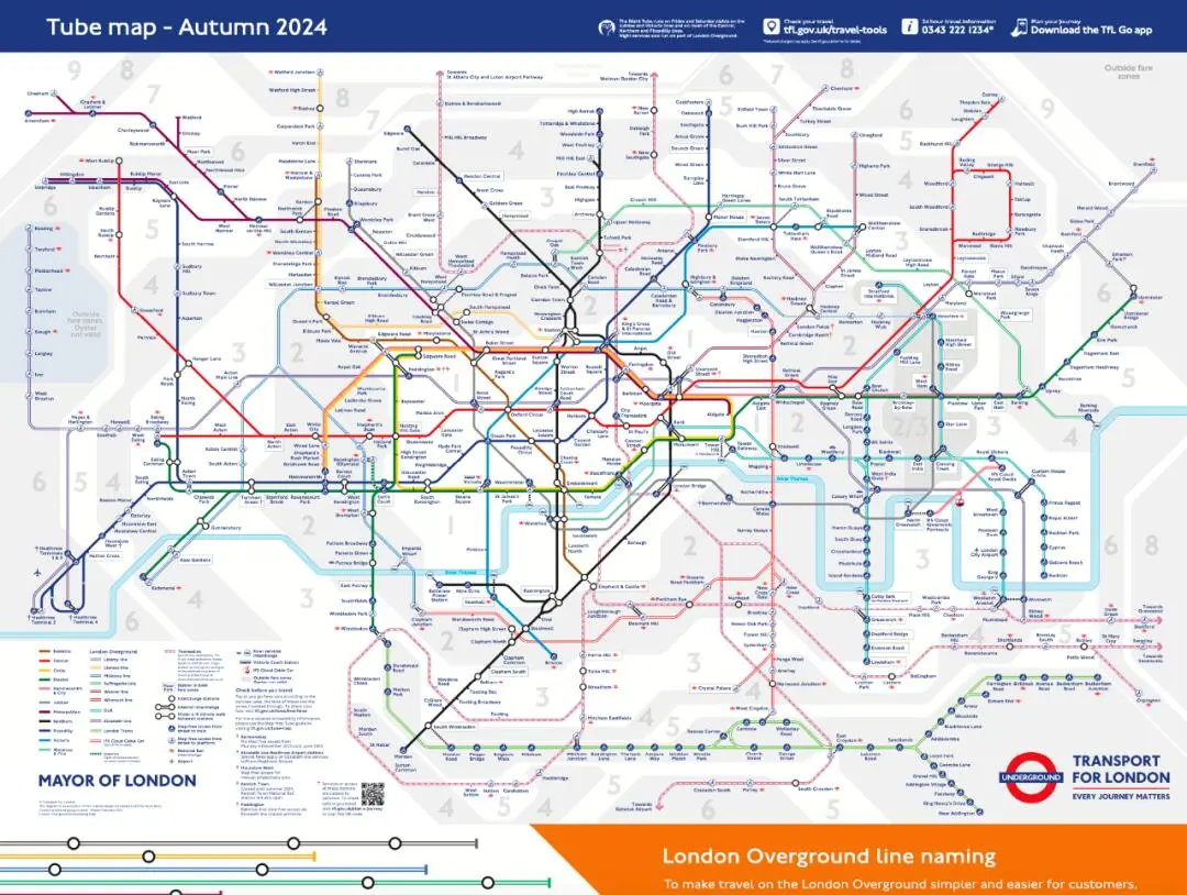 别找啦！一张图带你看清伦敦！附24坠新地铁