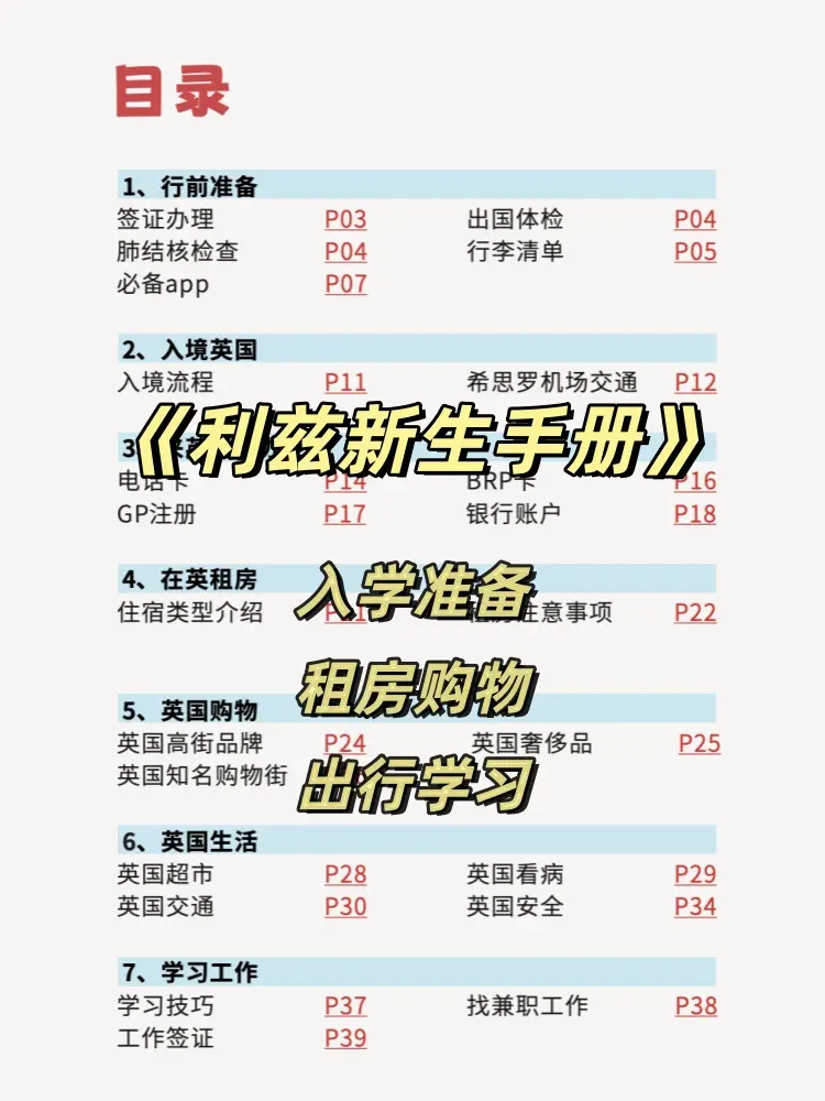 誰家好人還整理《利茲25fall新生手冊》啊