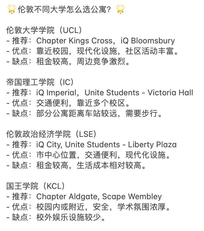 倫敦25fall租房攻略 公寓比拼 優缺點解析！