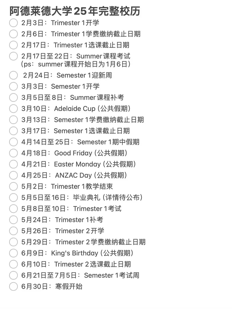 阿德萊德大學25年超詳細校歷來啦！碼！