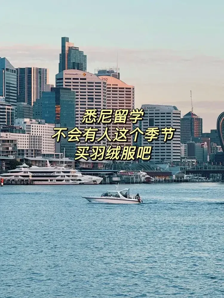 雪梨留學家人讓反季買羽絨服舉個爪