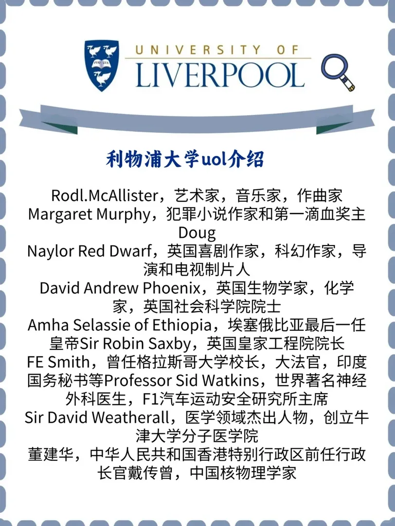 利物浦 | 一秒讓你了解利物浦大學所有專業
