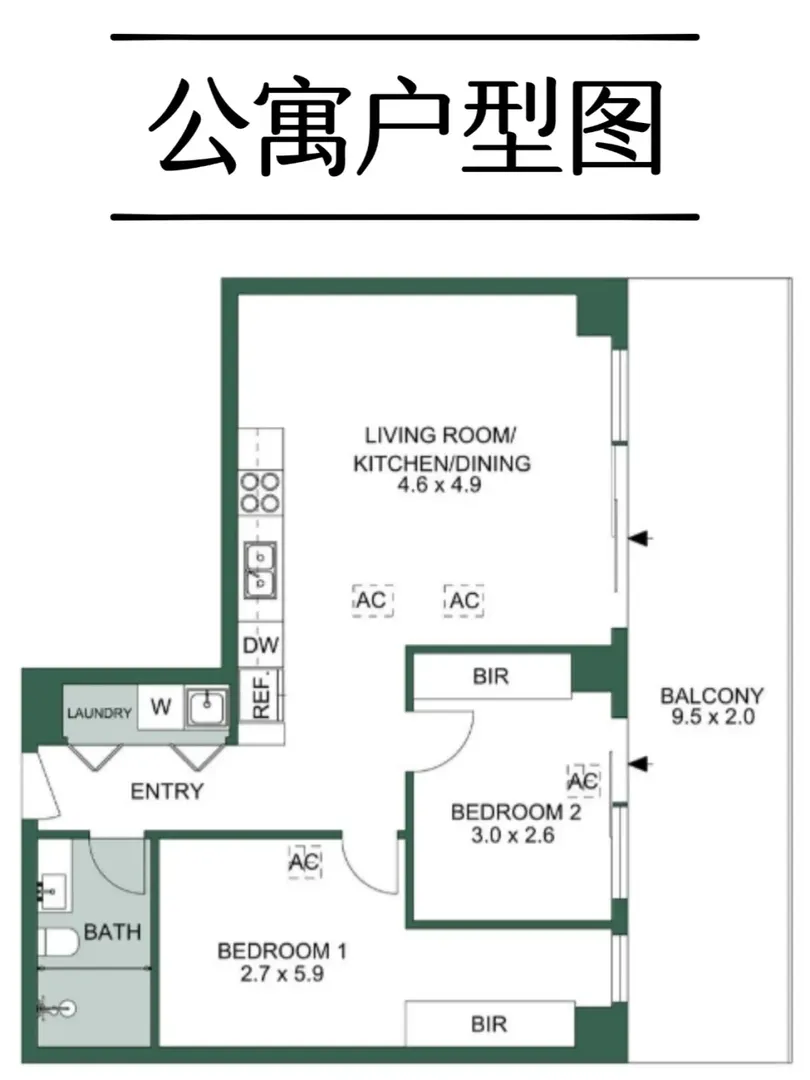 寶子們，今天給大家推薦一套位於阿德萊德市中心的2臥1衛公寓，真的是超值！
