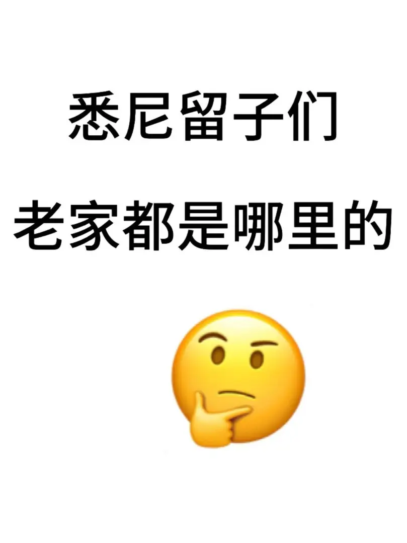 想問問雪梨留子都從國內哪個地方來的～