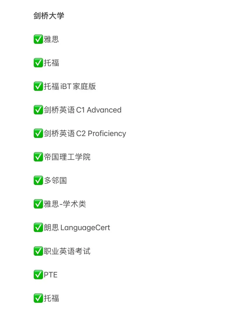 QS100英國大學認可的語言考試有哪些