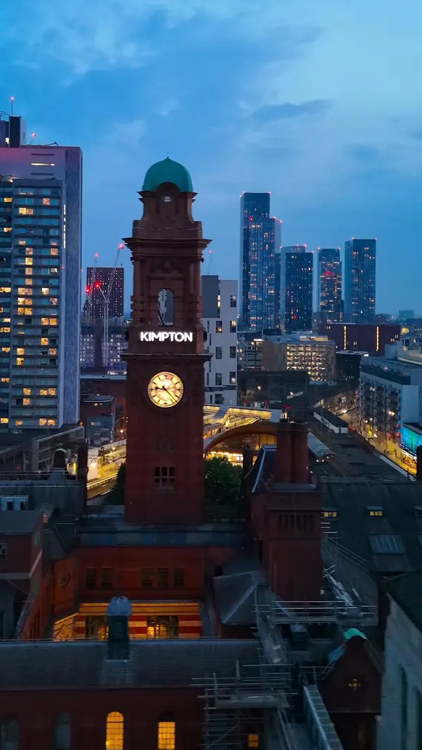 曼城的城市航拍