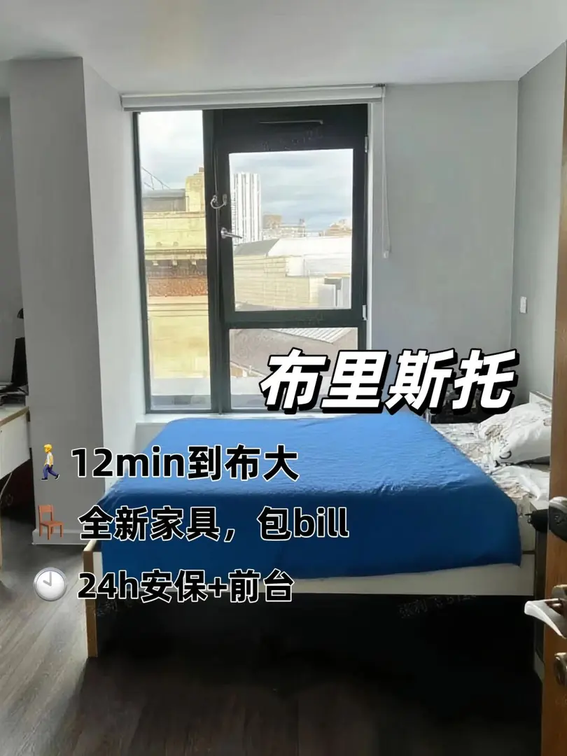 布里斯托👋選studio，步行12min到布大！