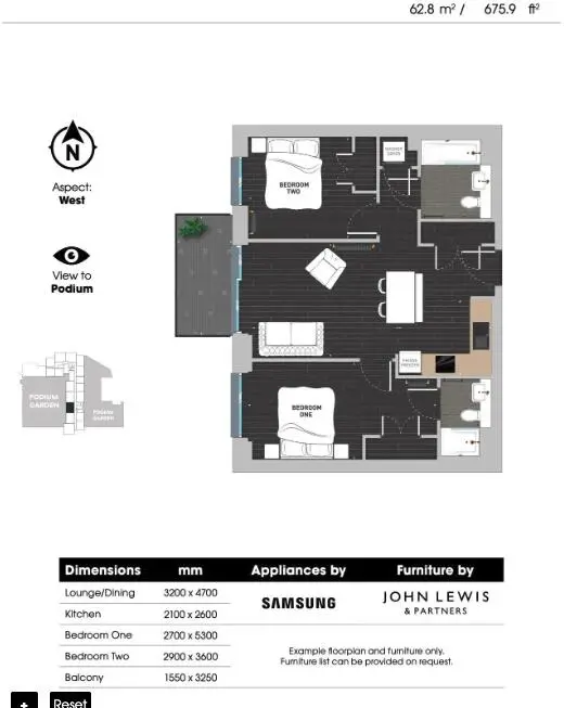 人均278磅的2b2b，雙主臥設計