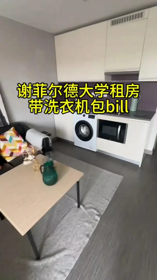 謝菲爾德大學租房，100多帶洗衣機包bills～