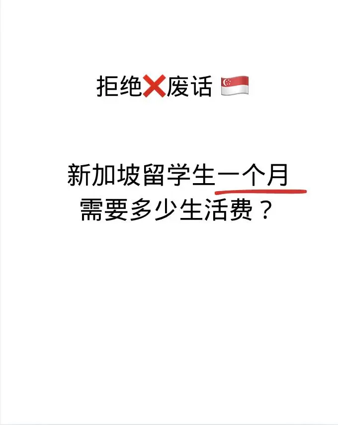 拒絕廢話之新加坡🇸🇬留子需要多少費用