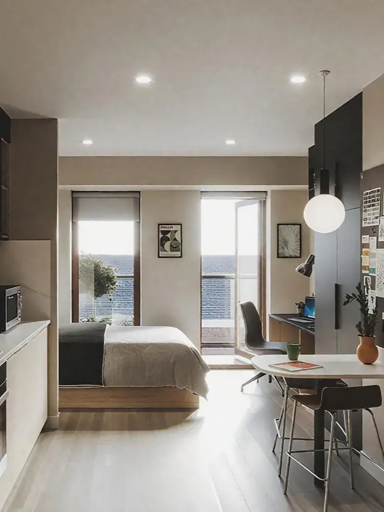 利兹大学旁2xx的studio包bill还带大阳台啊