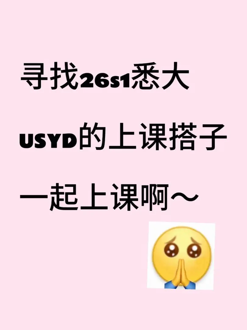 尋usyd 26s1 的上課搭子