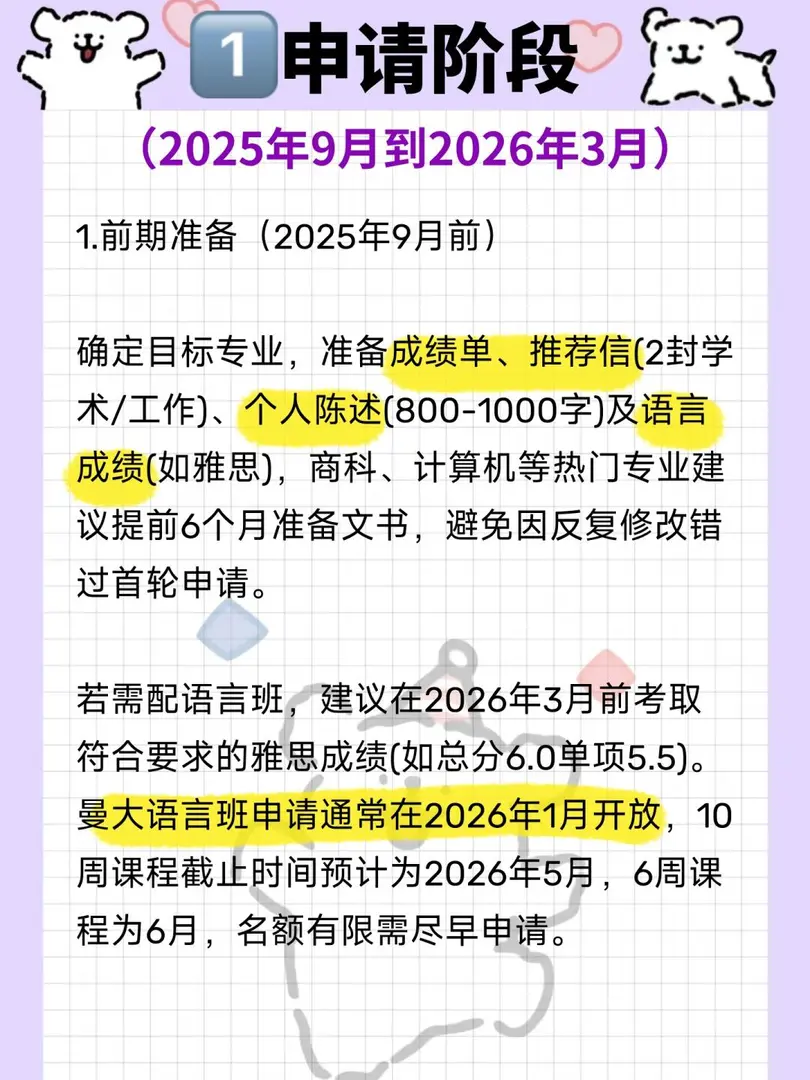 來啦！曼大26fall申請到入學全流程！（一）