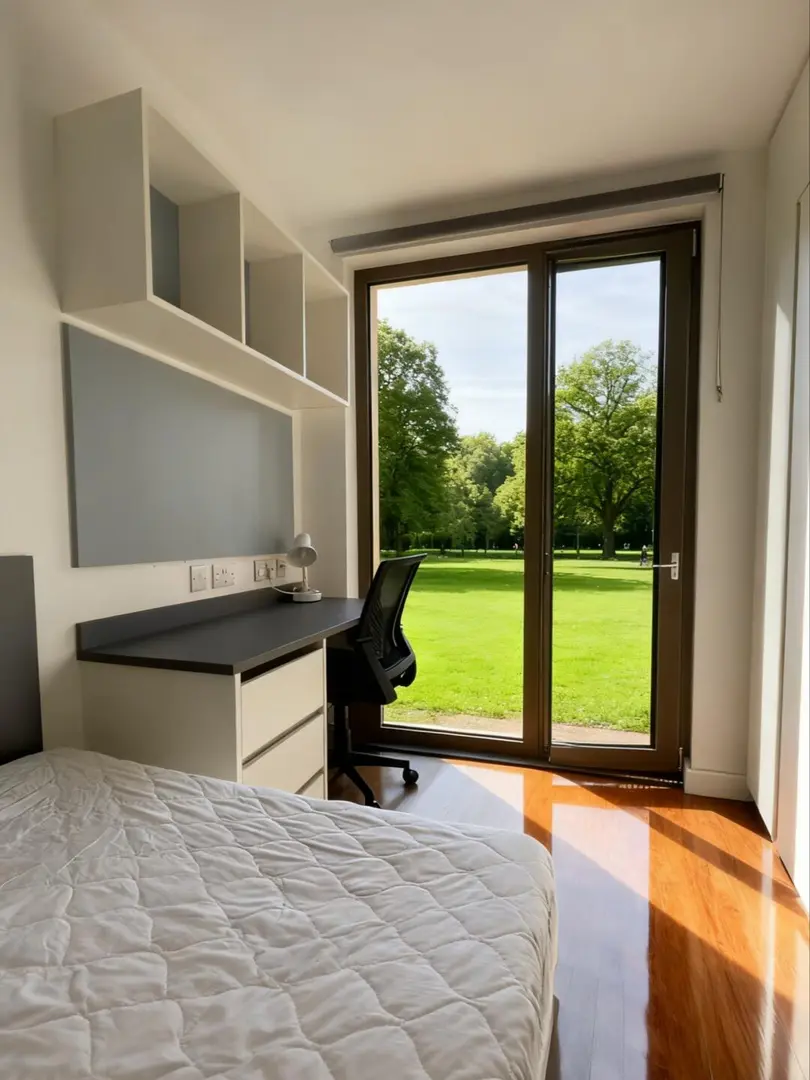 步行到UAL的studio，大落地窗採光無敵！！