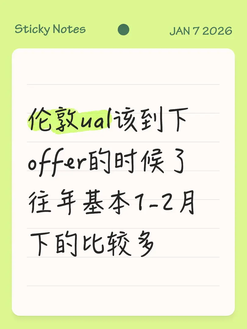 大家伦敦ual的offer进度都怎么样了呢
